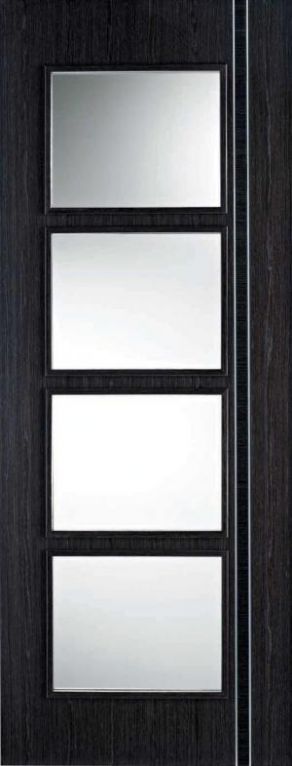 LPD Ash Grey Zanzibar glazed internal door  - 686 x 1981 x 35mm